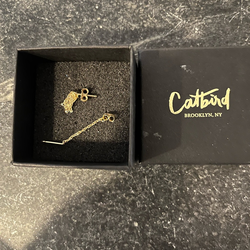 Catbird Sweet Nothing and Sparkler Earrings_Two Singles